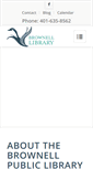 Mobile Screenshot of brownell-libraryri.org